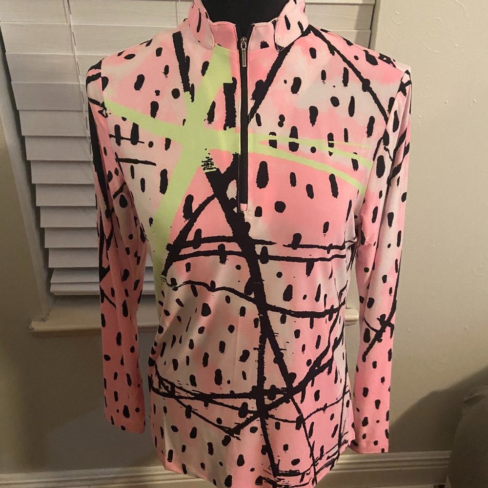 BNWT Jamie Sadock Long Sleeve Golf Top Size Small